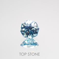 ◇オクタゴンカット◇ブルージルコン カンボジア産 ルース 0.78ct[210913360]4.9×4.9mm前後
