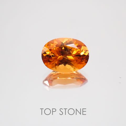 マンダリンガーネット(宝石名スペサルティン・ガーネット) ケニア産 1.27ct 識別済[21019446]7.5×5.5mm前後