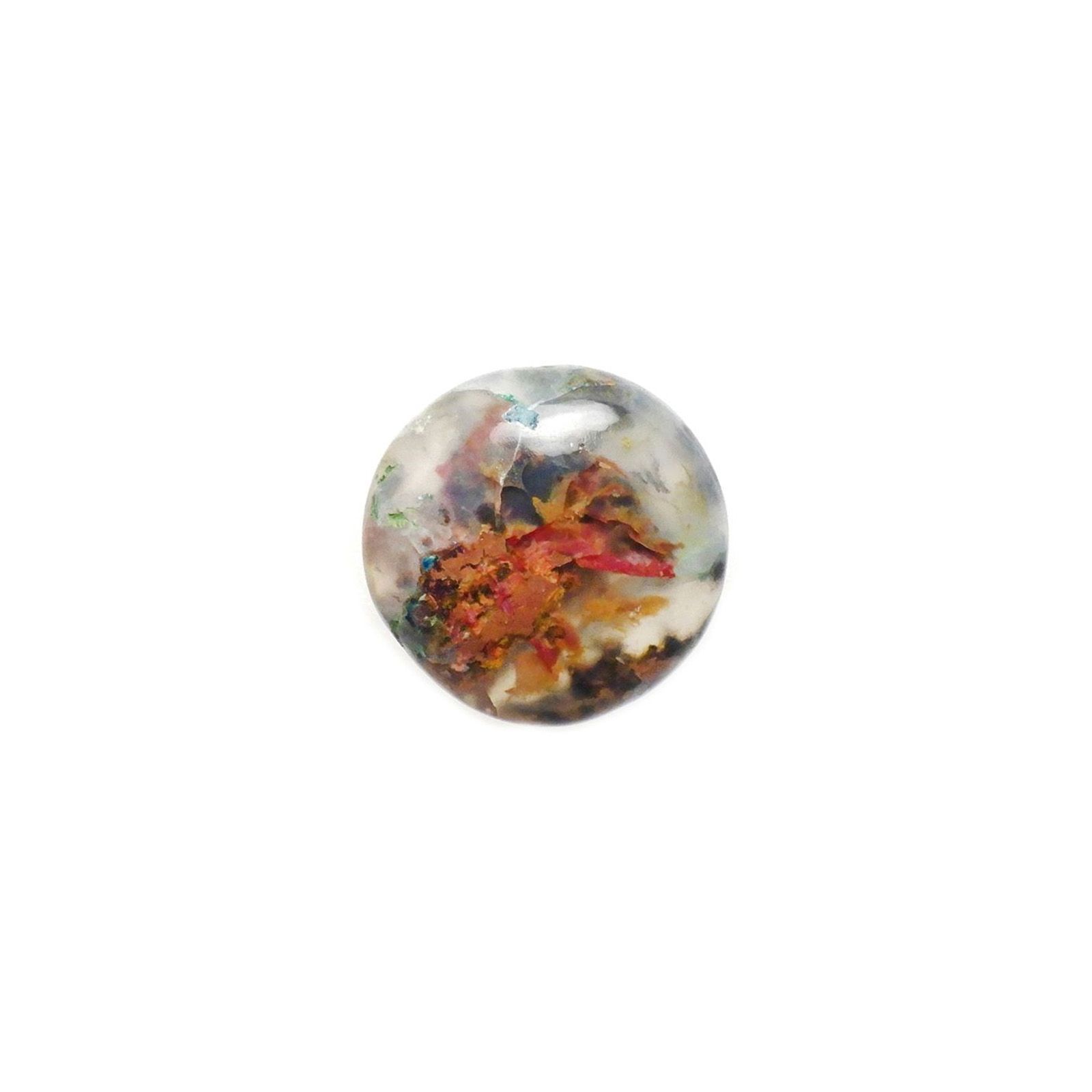 コッパークリソコラインカルセドニー インドネシア産 16.25ct / 17.9x17.7mm前後 [240125547]