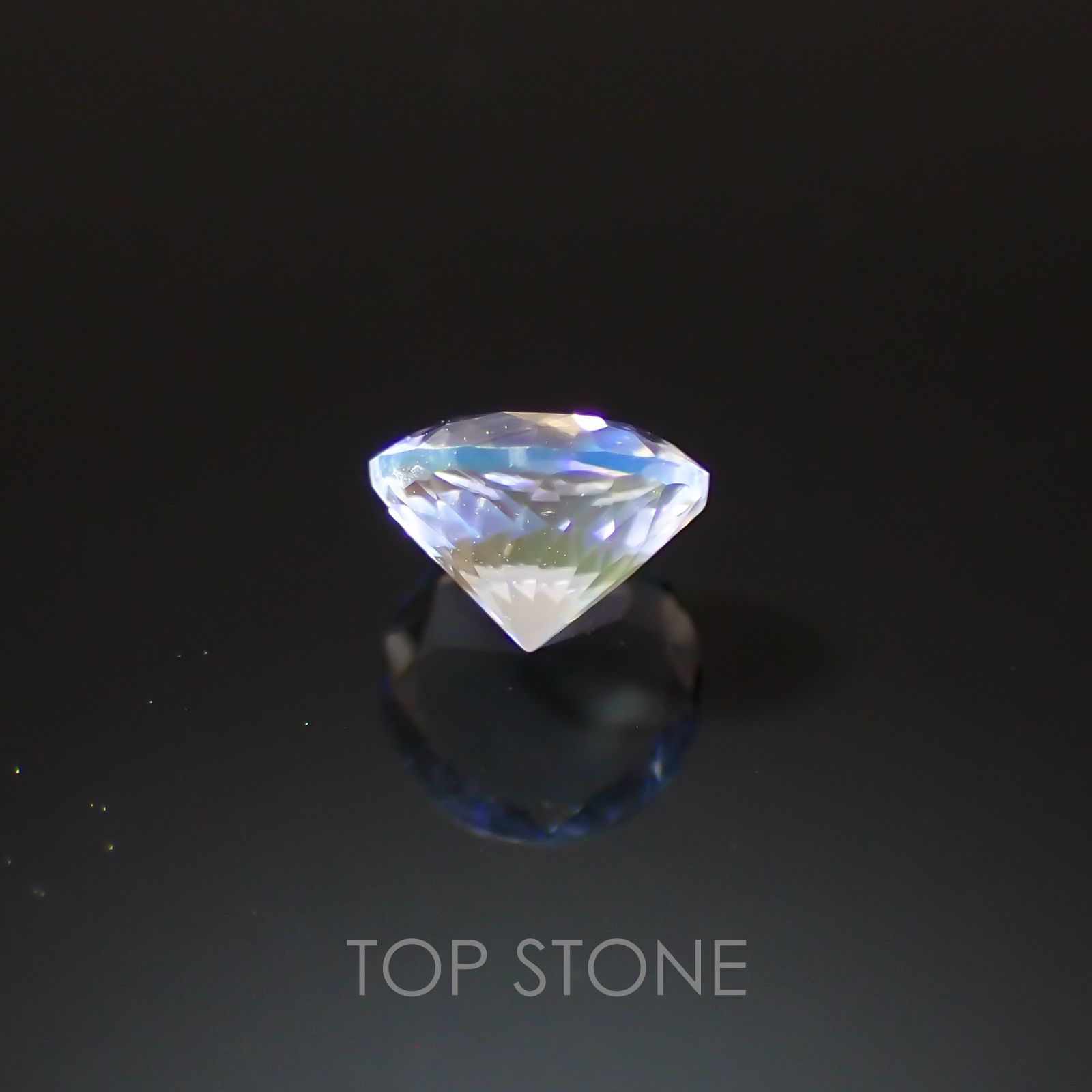 レインボームーンストーン(アンデシンラブラドライト) マダガスカル産 ルース 0.3ct[210310115]4.6×4.6mm前後
