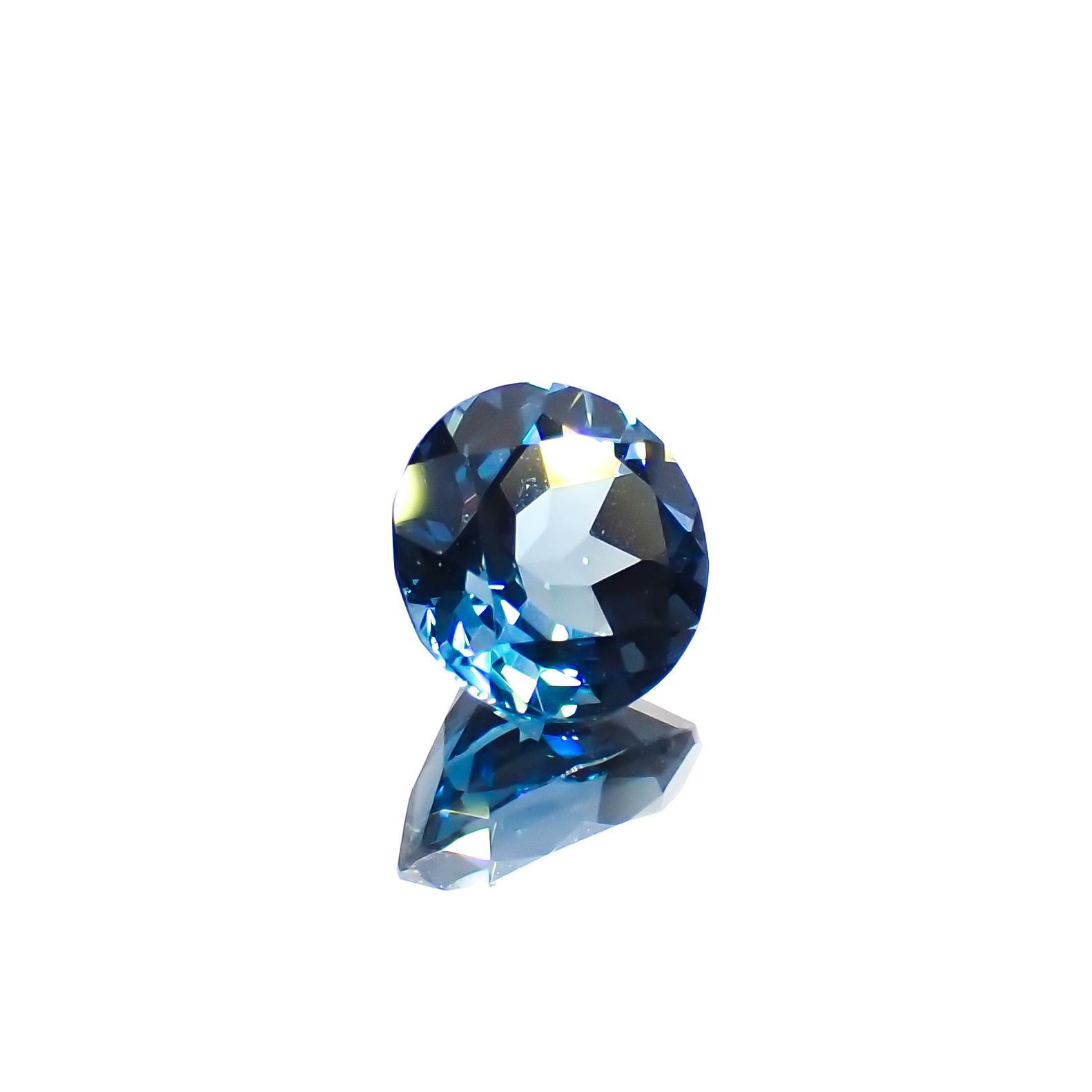 ロンドンブルートパーズ ブラジル産 1.61ct[221219302]7.1x7.1mm前後