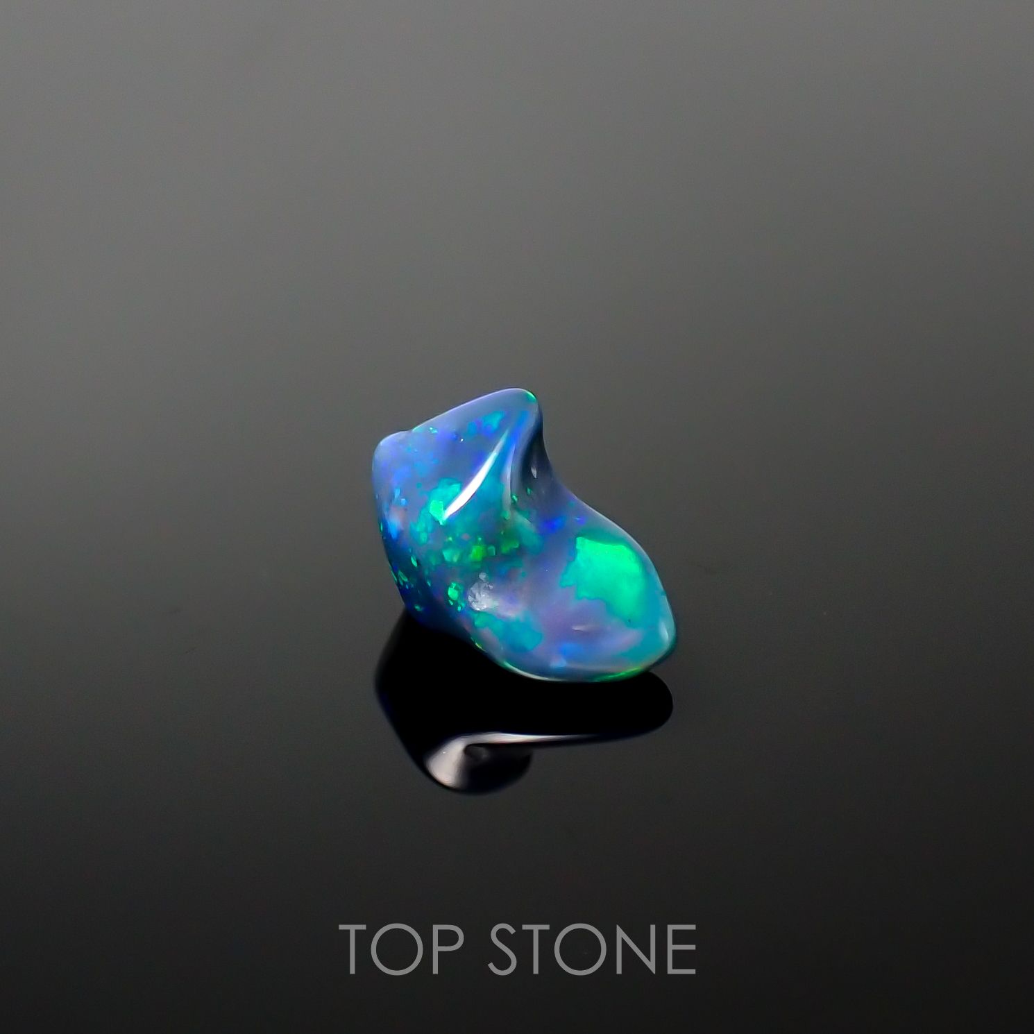 ◇バロック型◇ブラックオパール エチオピア産 ルース 1.23ct[210913247]10.3×6.6mm前後