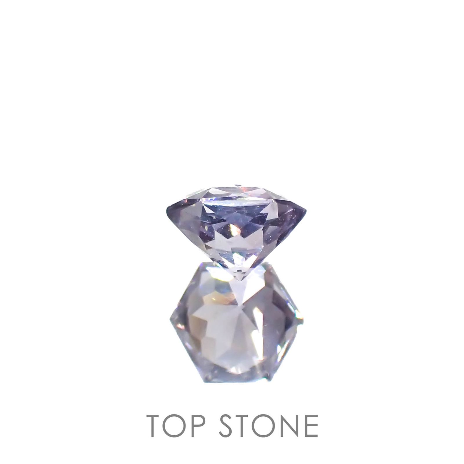 ◇ヘキサゴンカット◇バイオレットスピネル(宝石名スピネル)ビルマ/マダガスカル産 0.44ct 識別済[230220641]4.4x4.2mm前後