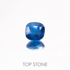 ガーナイト(宝石名 含コバルト・ガーナイト) ナイジェリア産 0.594ct ソ付(彩珠)[210510954]4.4×4.4mm前後