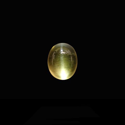 イエローベリルキャッツアイ(宝石名イエロー・ベリル キャッツアイ)ブラジル産 2.92ct 識別済[220917884]10.1x8.1mm前後