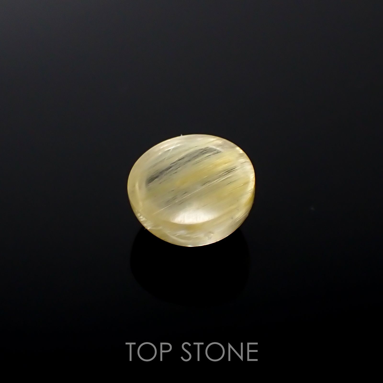 ルチルクォーツ(宝石名ルチルレイテッド・クォーツ) ブラジル産 2.31ct 識別済[210913298]8×7.9mm前後