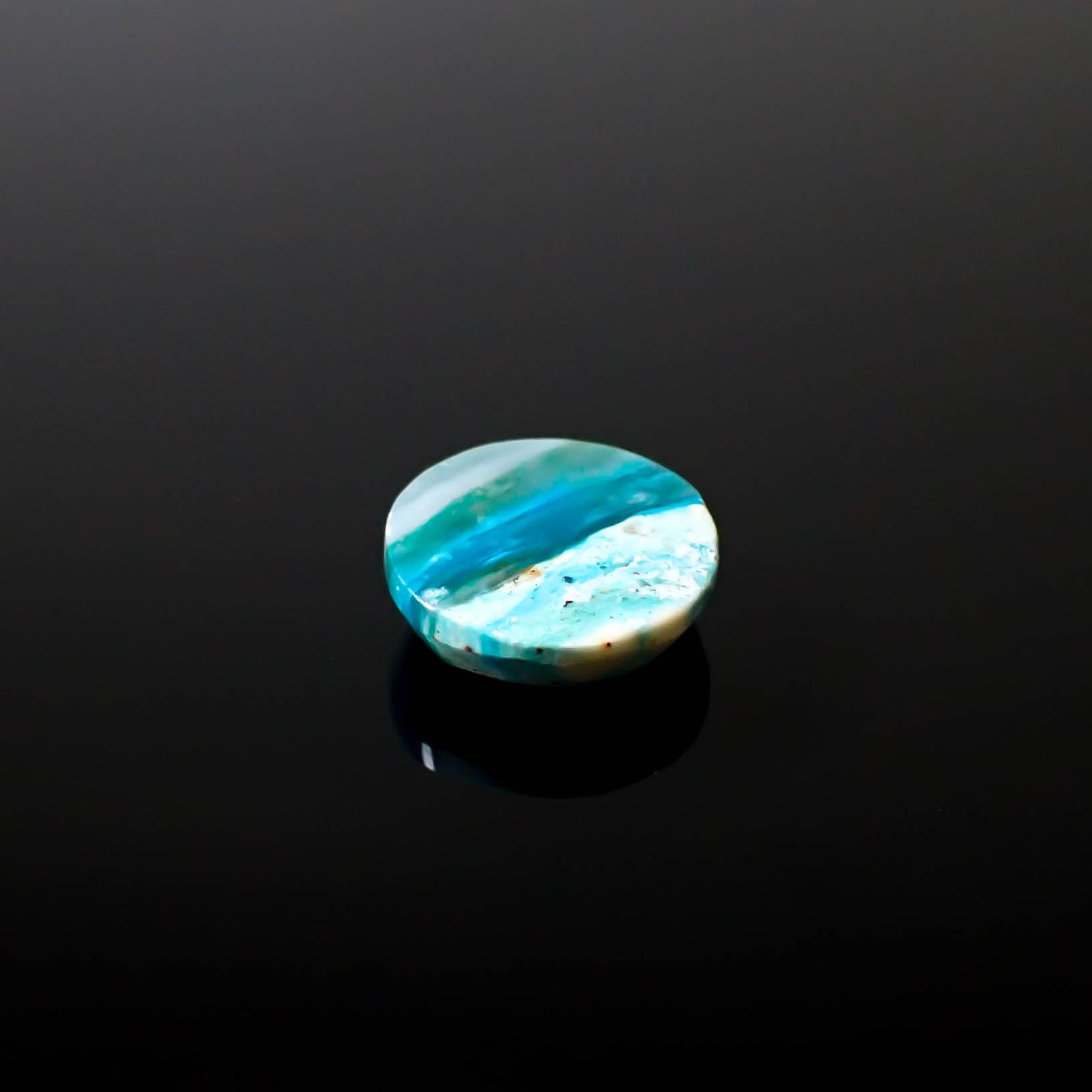 ブルーオパール ペルー産 3.72ct [250330141]11.5x11.2mm前後