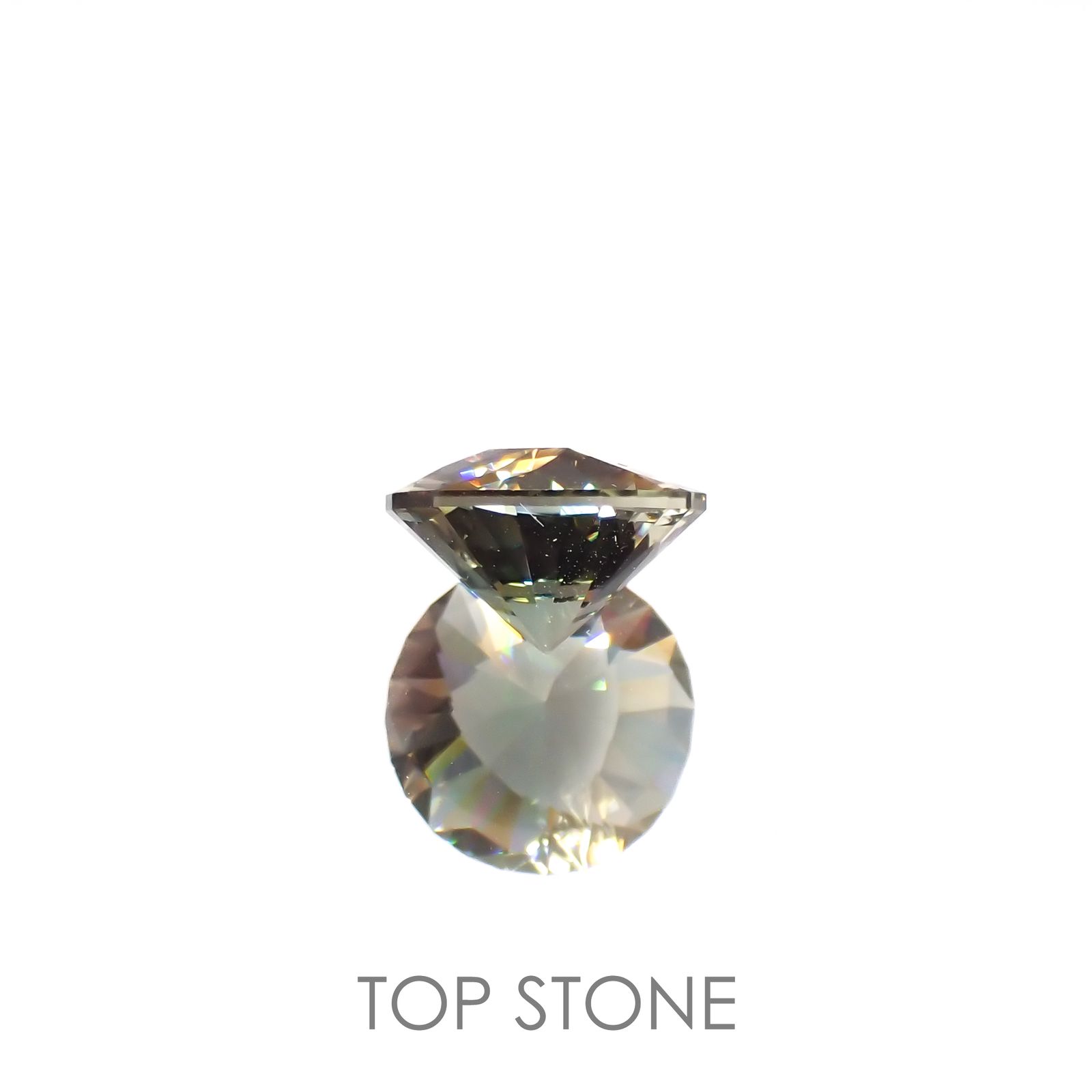 ◇カスタムカット◇バイカラーオレゴンサンストーン(宝石名ラブラドライト)アメリカ・オレゴン州産 2.09ct 識別済[220616267]9x8.8mm前後