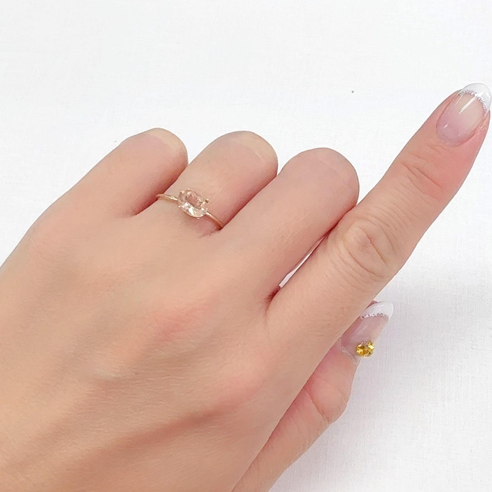 オレゴンサンストーン アメリカ・オレゴン州産 0.75ct[240628209]7x5mm前後