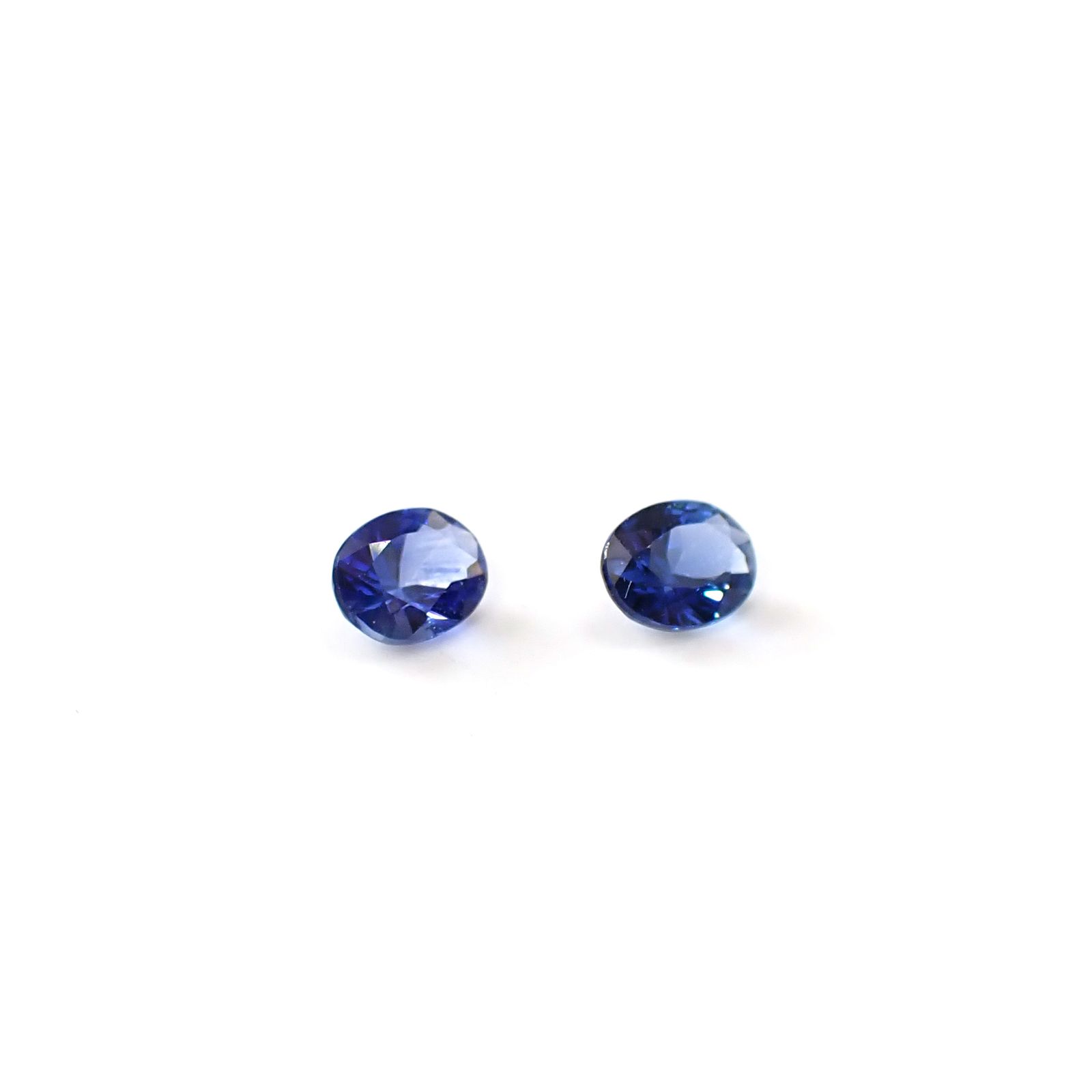 ◇ペアセット◇サファイア スリランカ/マダガスカル産 0.43ct(2pcs合計) [250830992]4x3.1mm前後