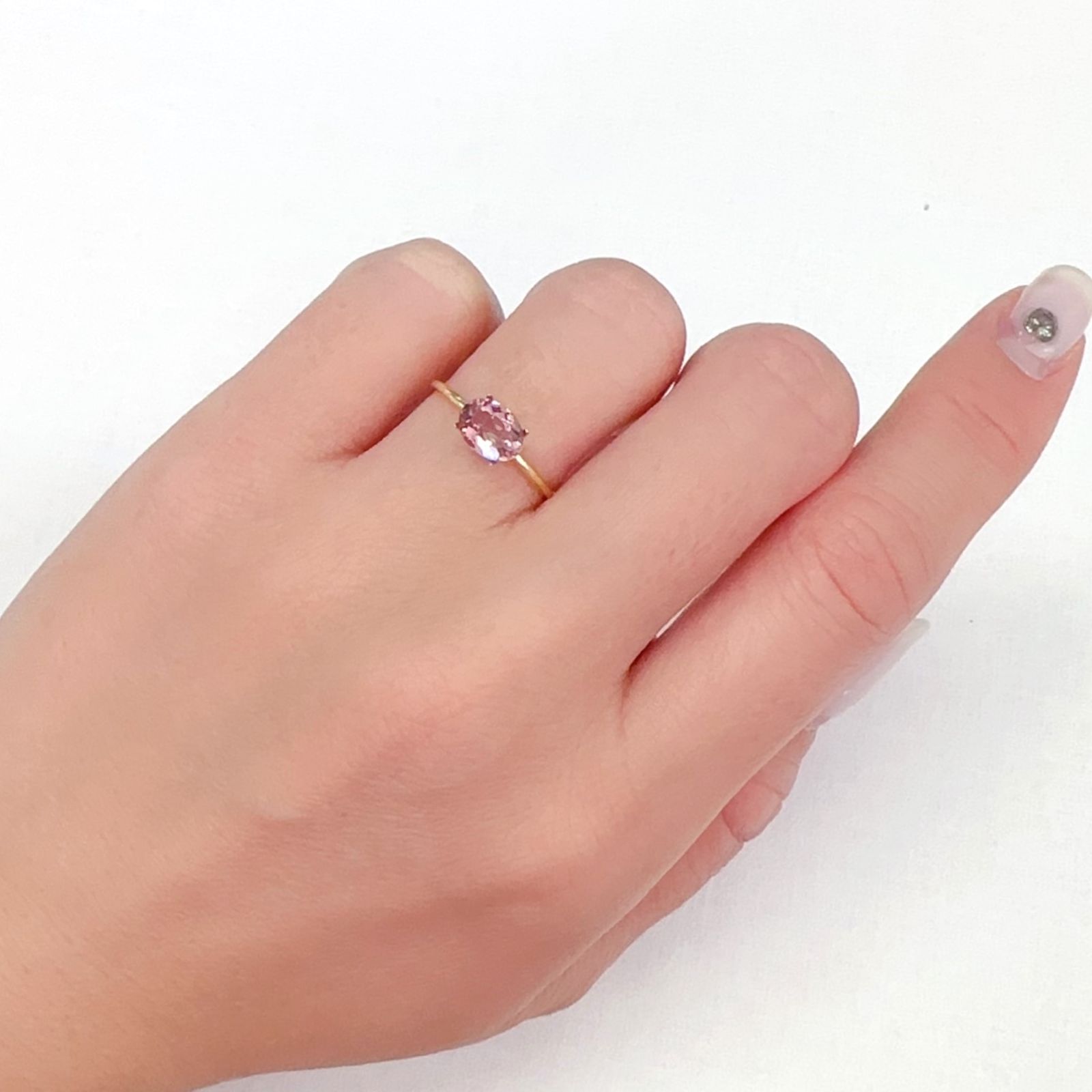 ピンクアパタイト ブラジル産 0.89ct[231224920]7.1x5.3mm前後