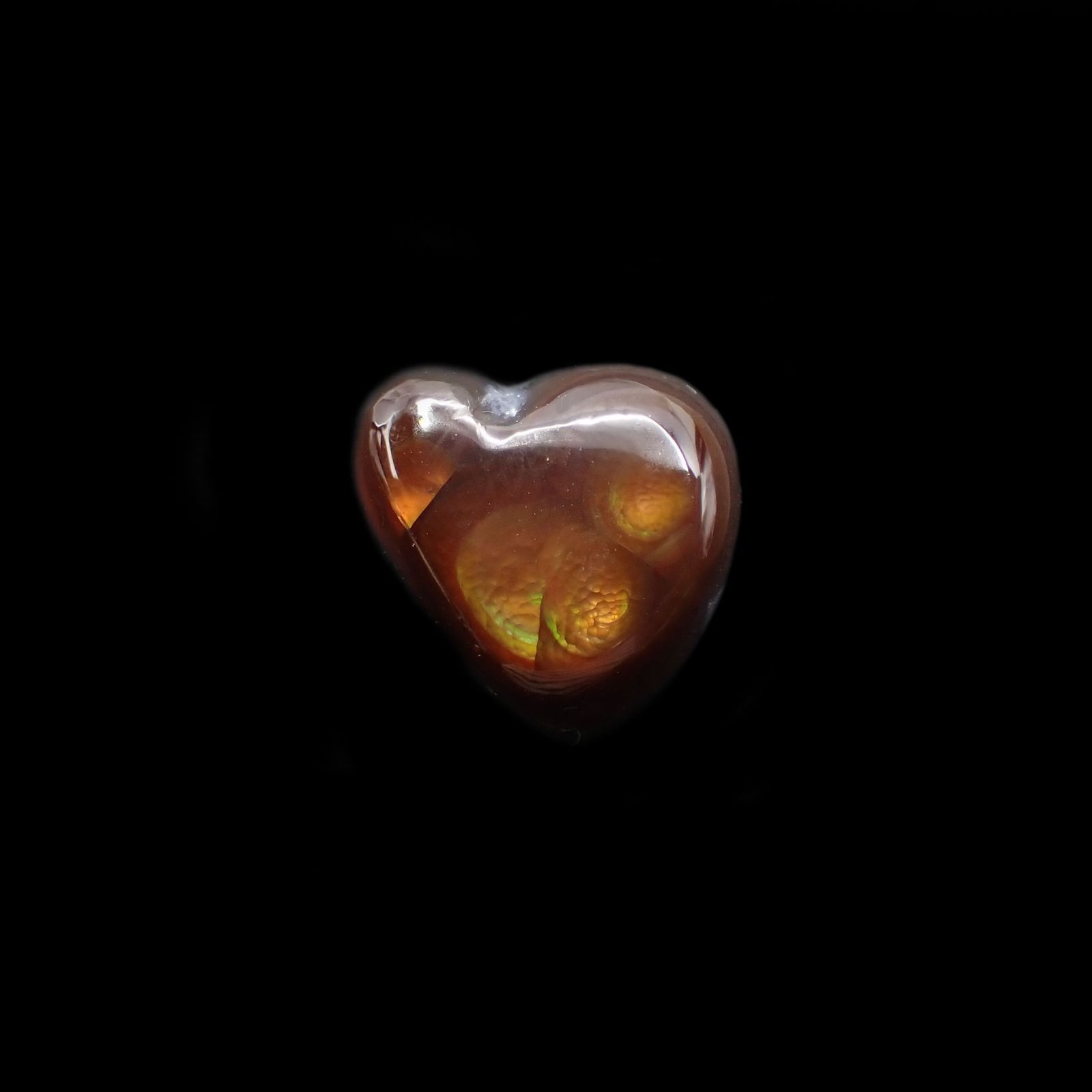 ◇フリーフォーム◇ファイヤーアゲート メキシコ産 6.91ct[220917763]12.4x13.3mm前後