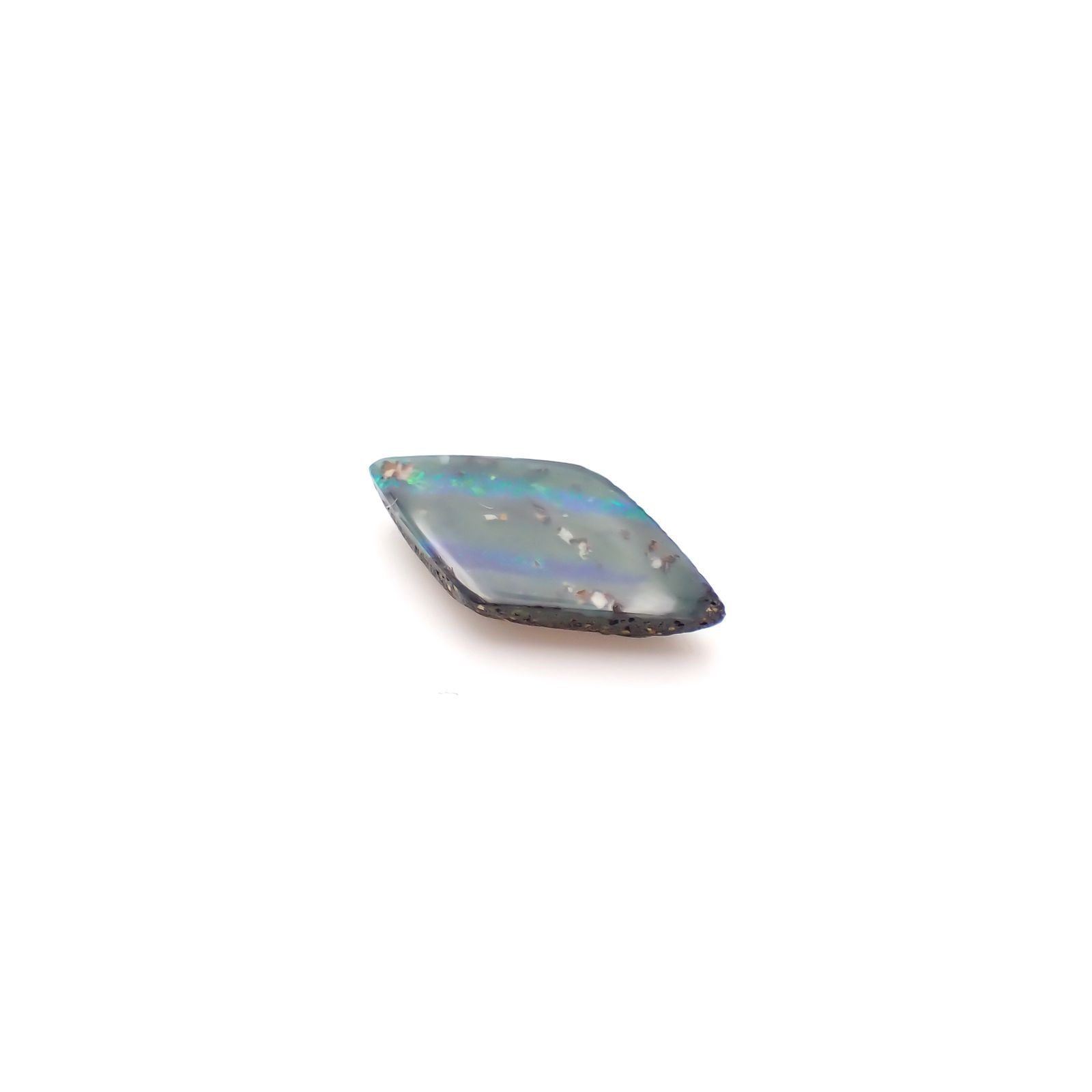 ボルダーオパール 原石磨き オーストラリア産 2.02ct[231225154]15.1x8.3mm前後