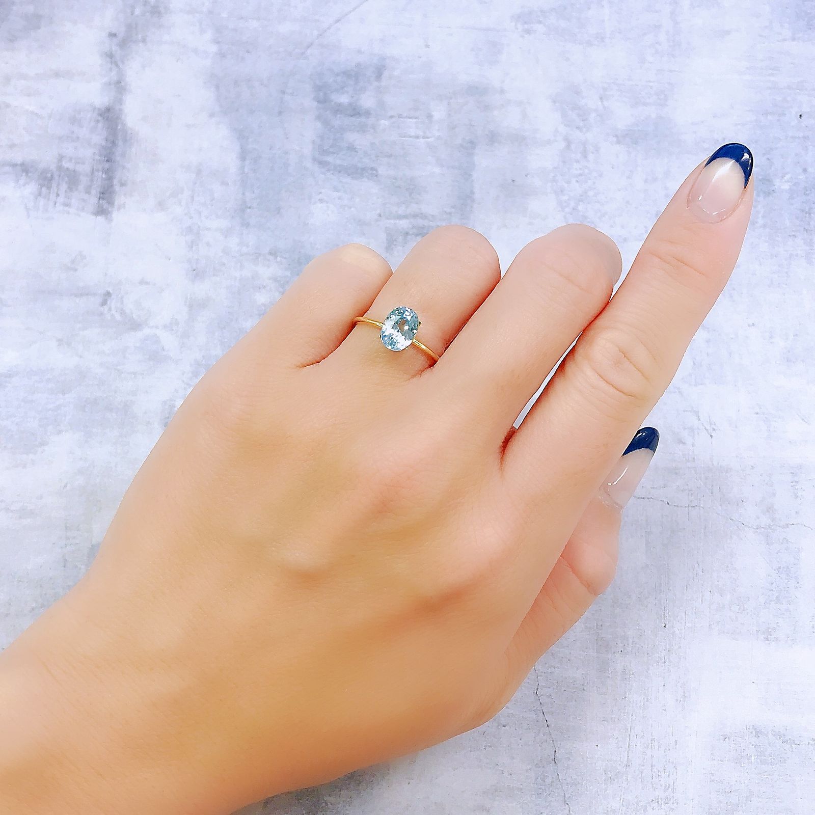 アイスブルージルコン カンボジア産 2.19ct[221018657]8x6mm前後