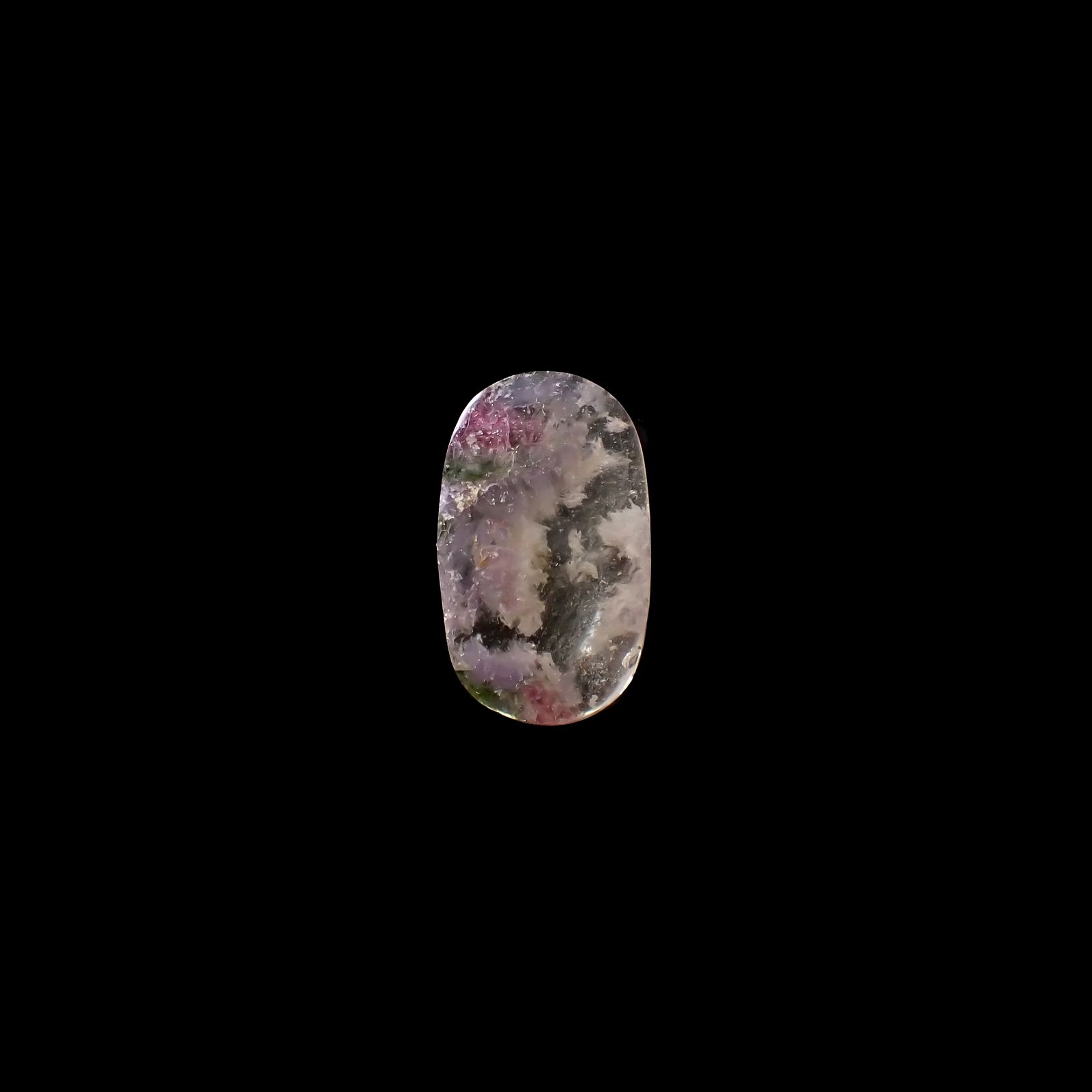 ウォーターメロントルマリンインクォーツ ブラジル産 13.66ct[240427189]24.5x14.5mm前後