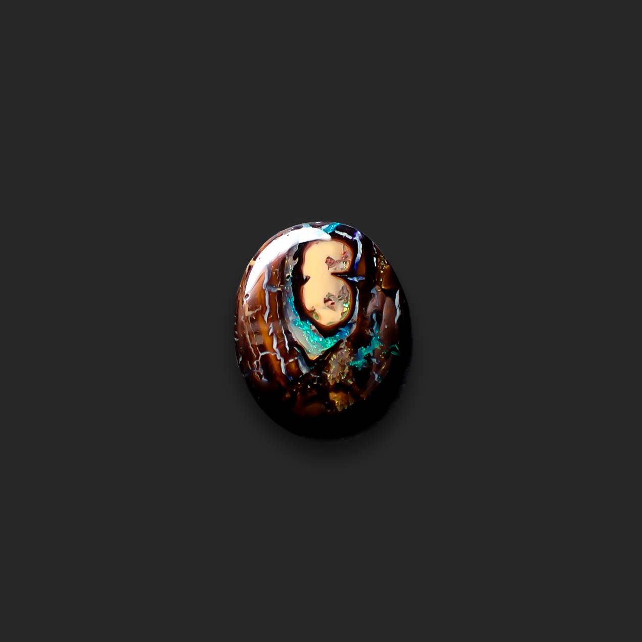 ボルダーオパール オーストラリア産 1.90ct [250330122]10.6x9.2mm前後