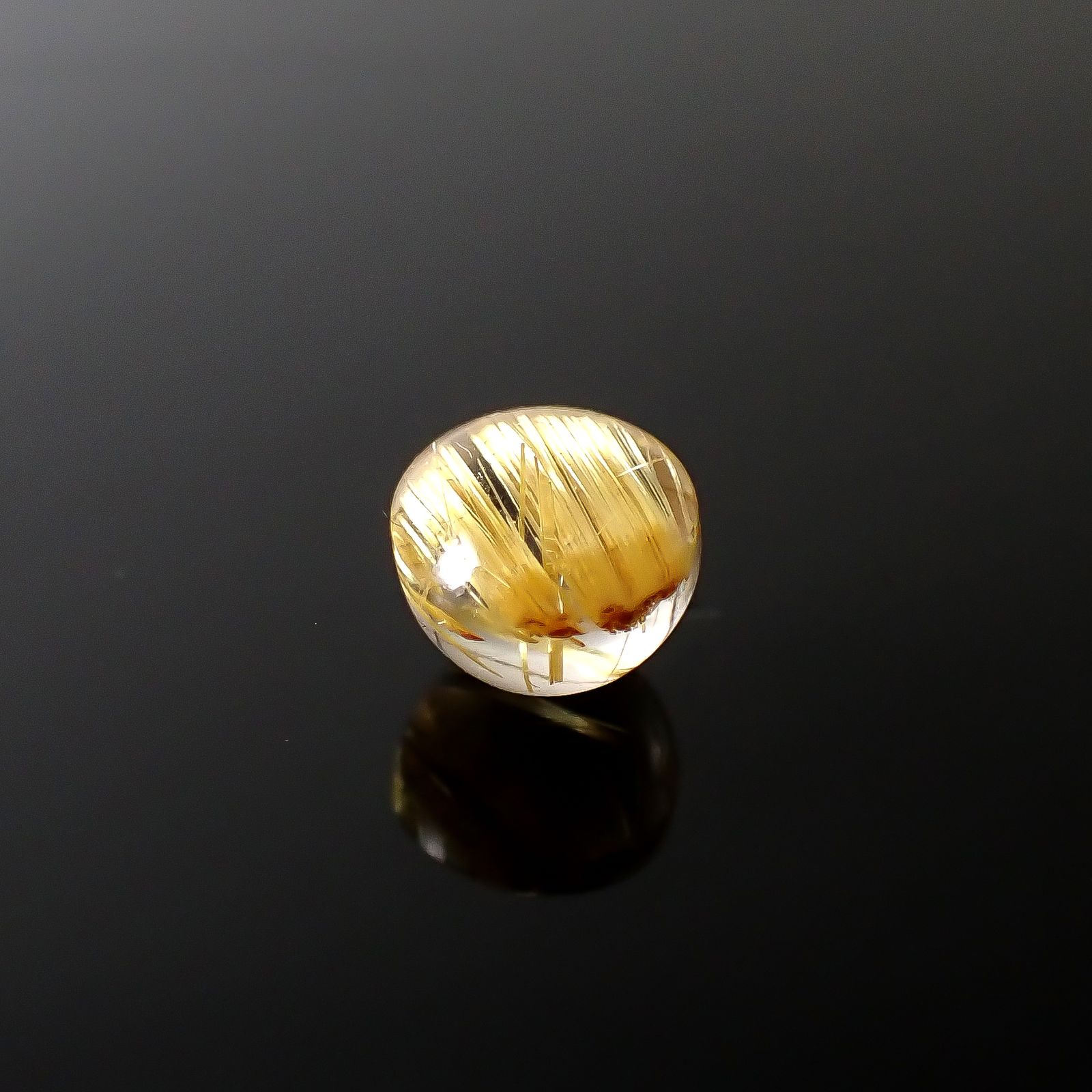 ルチルクオーツ キャッツアイ ブラジル産 2.22ct[240427337]7.1x7.1mm前後