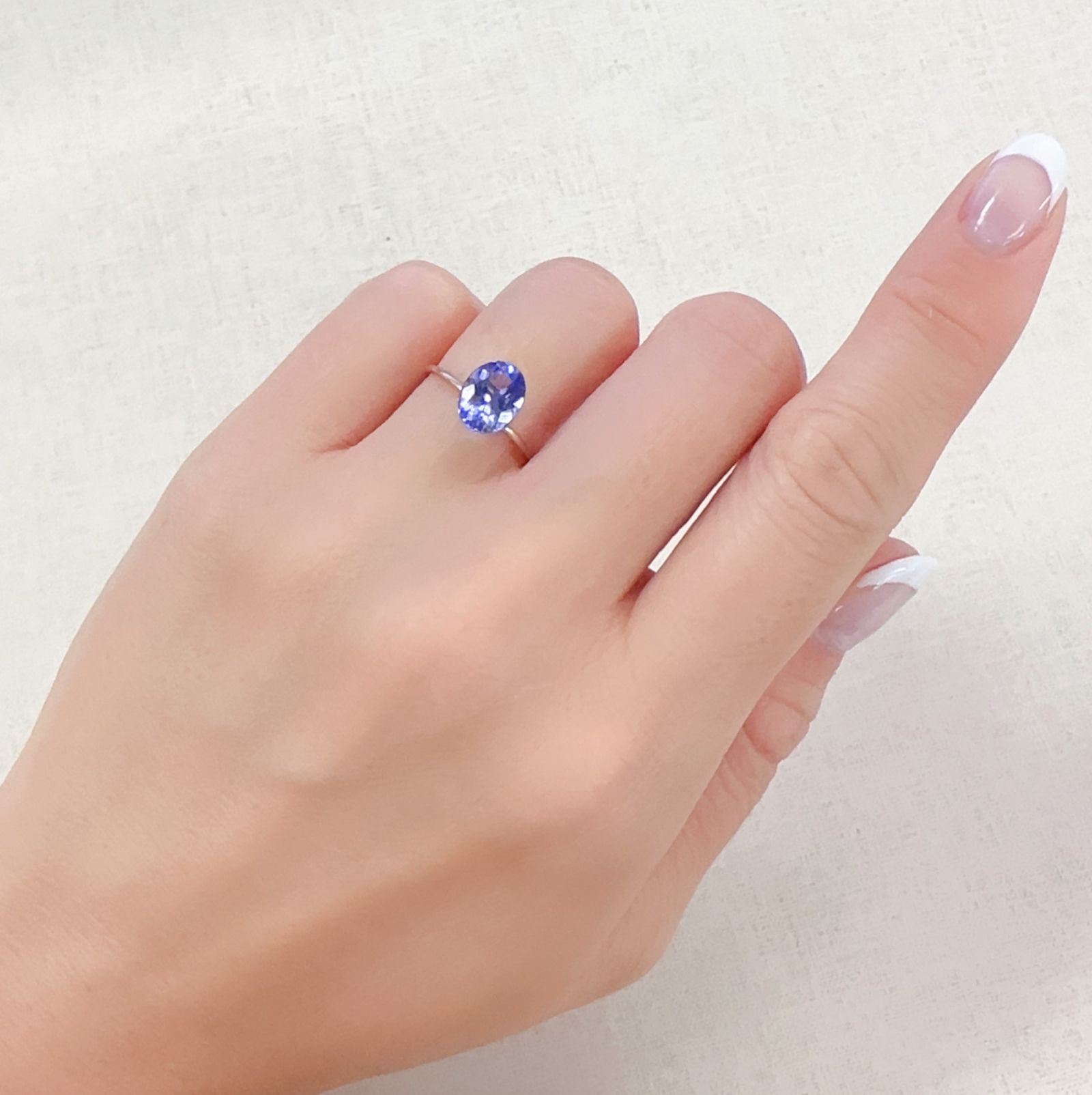 タンザナイト(宝石名タンザナイト)タンザニア産 1.75ct 識別済[230723010]8.5x6.7mm前後