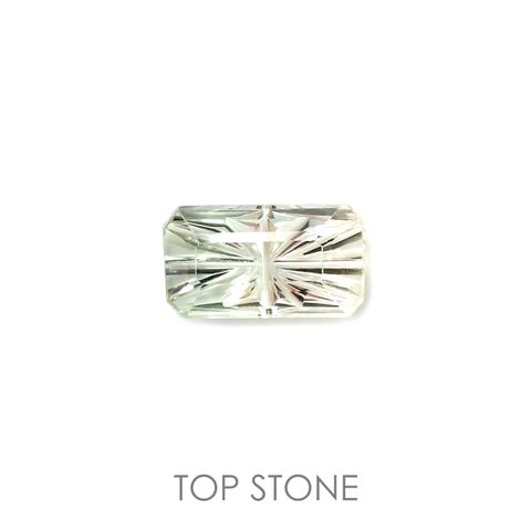 ◇甲州貴石切子Plus Three◇バイカラートルマリン カード付き(宝石名トルマリン)ルワンダ産 2.19ct 識別済[220114591]11.2x6.2mm前後