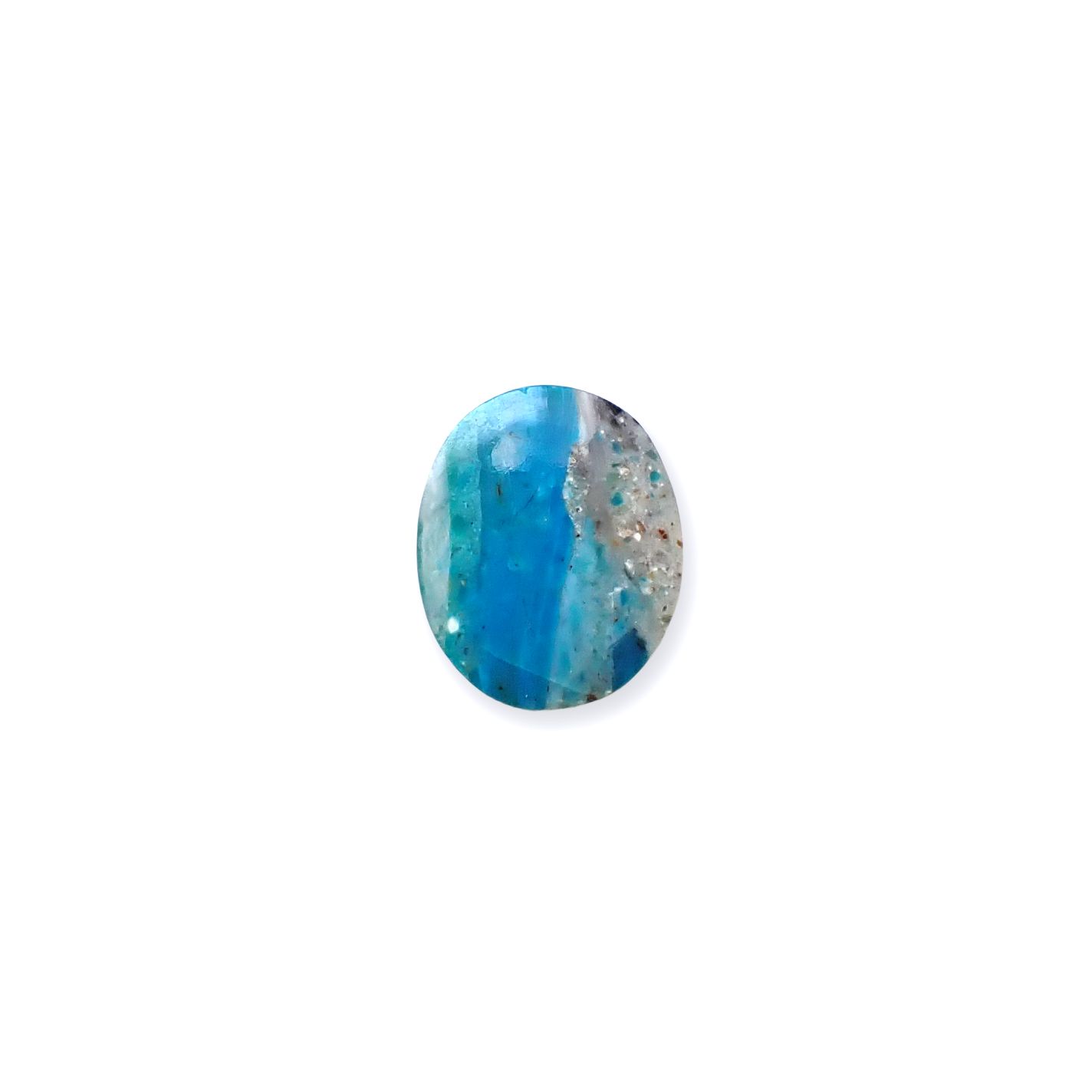 ブルーオパール ペルー産 3.43ct [250730719]12.7x10.5mm前後