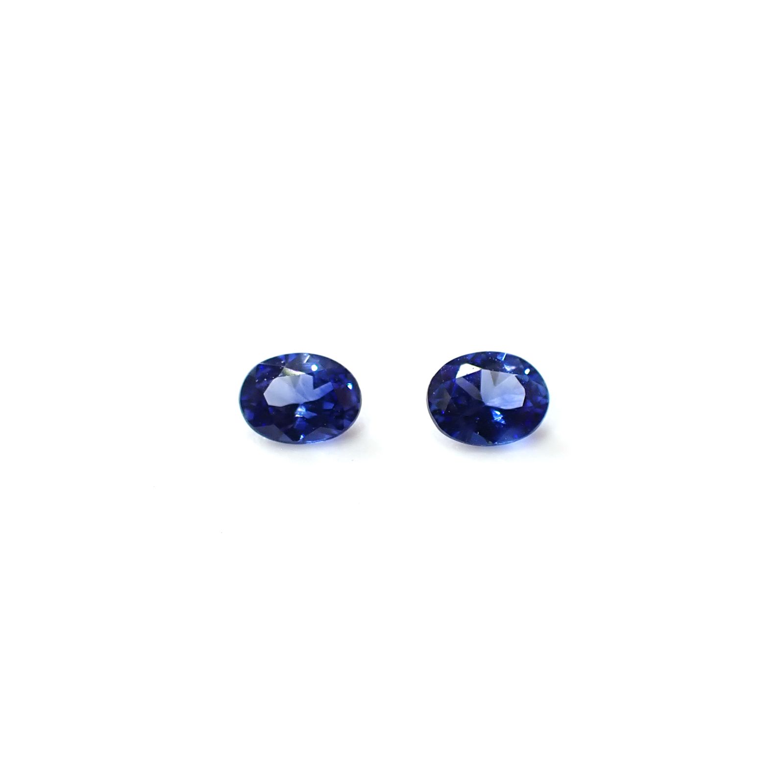 ◇ペアセット◇サファイア スリランカ/マダガスカル産 0.38ct(2pcs合計) [250830991]3.9x3.0-3.1mm前後