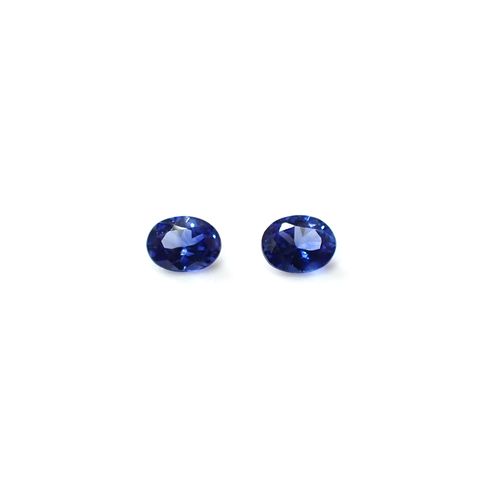◇ペアセット◇サファイア スリランカ/マダガスカル産 0.38ct(2pcs合計) [250830991]3.9x3.0-3.1mm前後