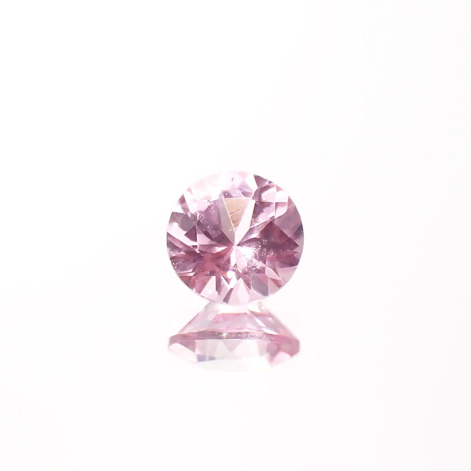 シルキーピンクスピネル タンザニア産 0.38ct[230421581]4.3x4.3mm前後