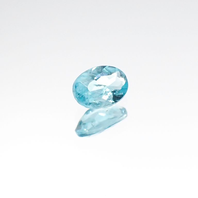 パライバトルマリン(宝石名トルマリン/別名パライバ・トルマリン) ブラジル・パライバ州バターリャ鉱山産 0.12ct 識別済[20096237]3.7×2.5mm前後