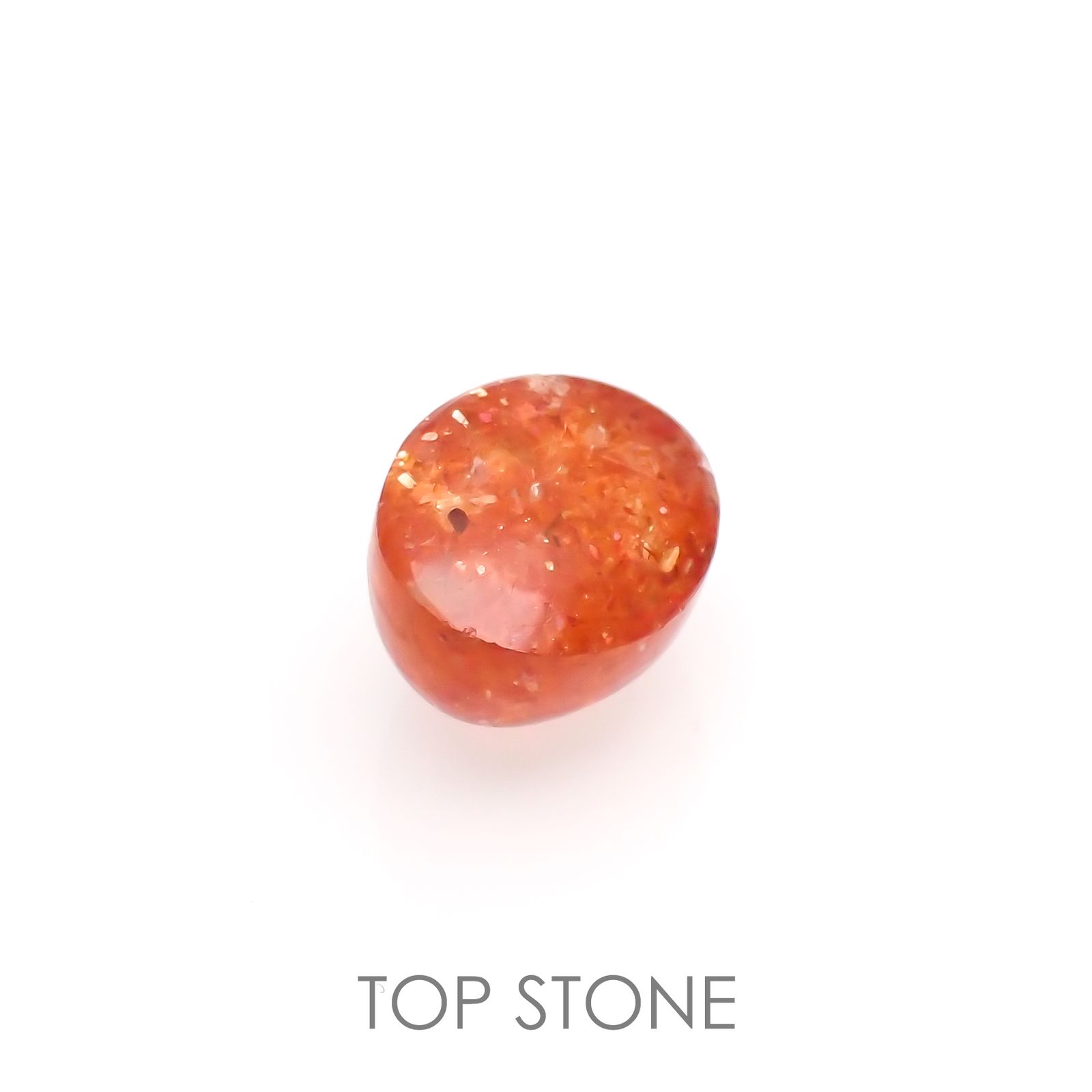 イリュージョンサンストーン(宝石名フェルドスパー) タンザニア産 4.12ct 識別済[211013342]10.1×8.1mm前後