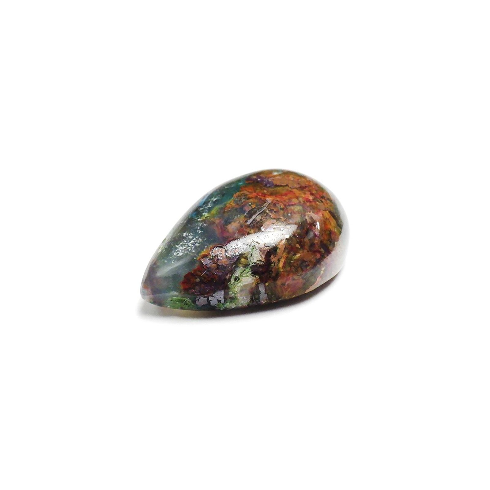 コッパークリソコラインカルセドニー インドネシア産 18.61ct / 21.3x14.5mm前後 [240125550]