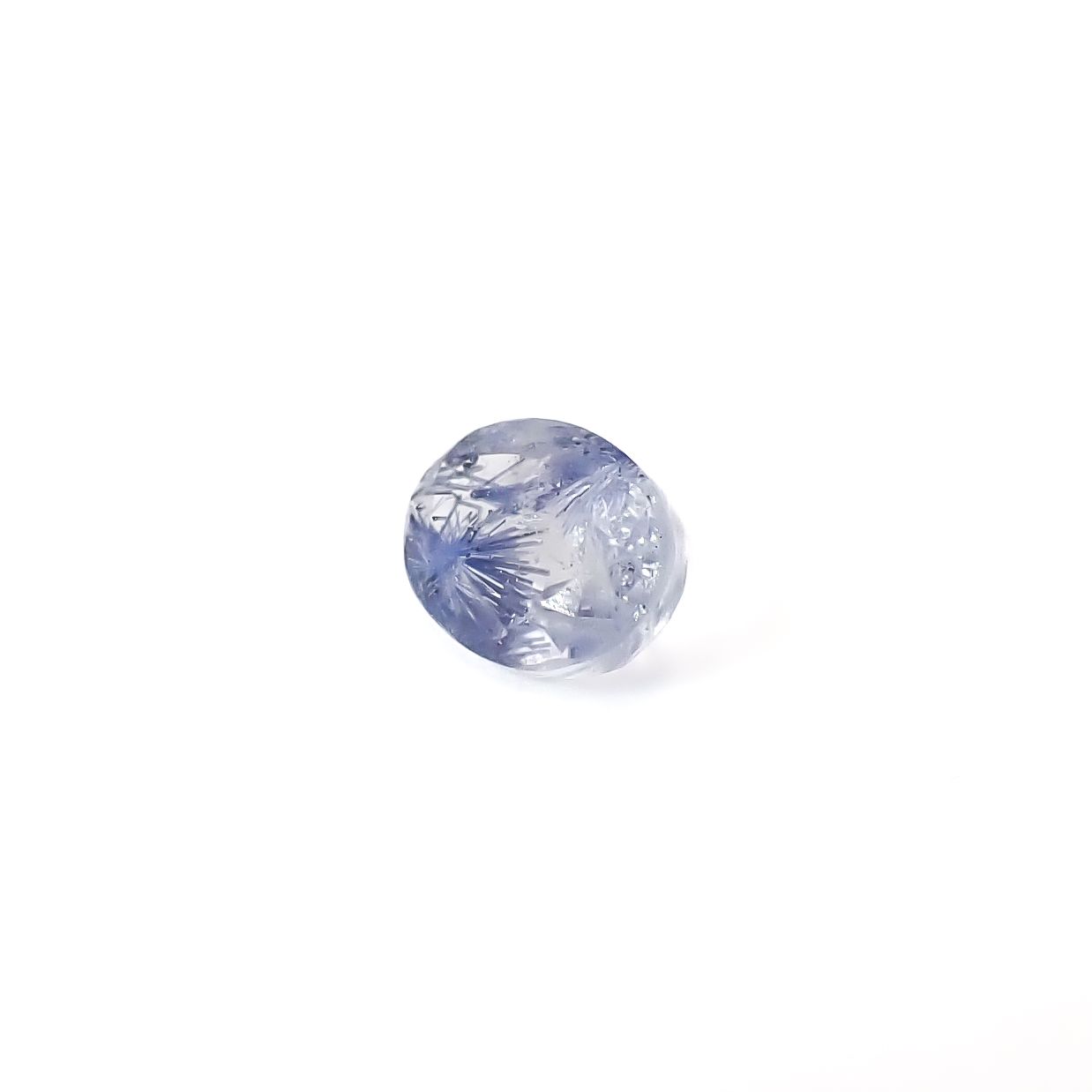 デュモルチェライトインクォーツ ブラジル産 0.71ct / 6.7x4.9mm前後 [260331850]