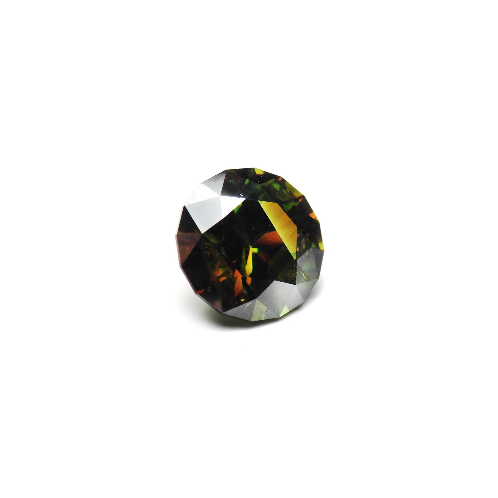 ◇カスタムカット◇カラーチェンジスフェーン ロシア産 3.84ct[240125831]9.6x9.6mm前後