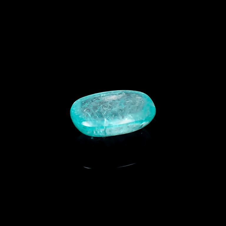 バイカラーパライバトルマリン(宝石名トルマリン/別名パライバ・トルマリン)ブラジル・キントス鉱山産 1.406ct ソ付(宝貴協)[221018762]8.6x5.8mm前後