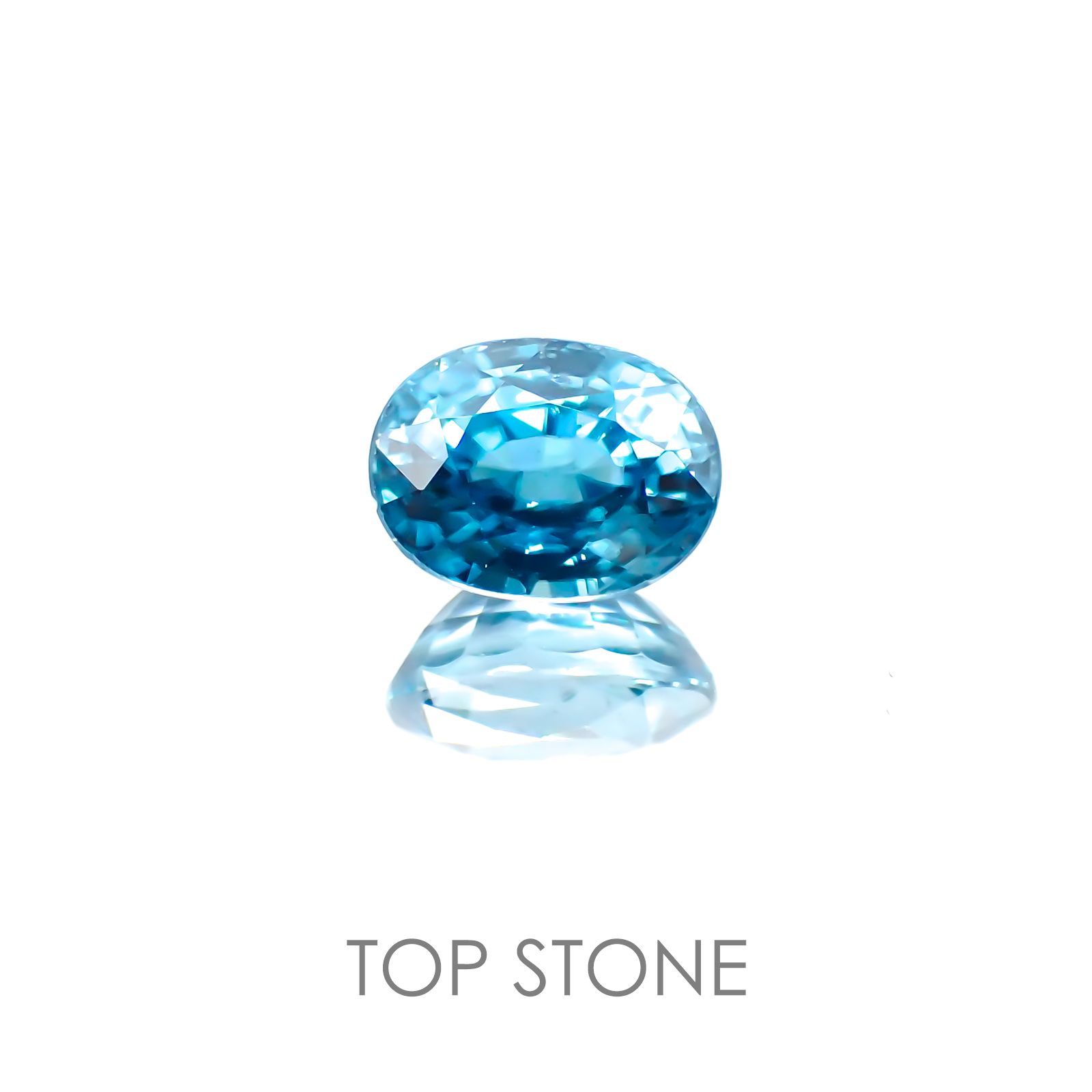ブルージルコン(宝石名ジルコン) カンボジア産 2.55ct 識別済[21017932]8.1×6.1mm前後