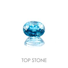 ブルージルコン(宝石名ジルコン) カンボジア産 2.55ct 識別済[21017932]8.1×6.1mm前後