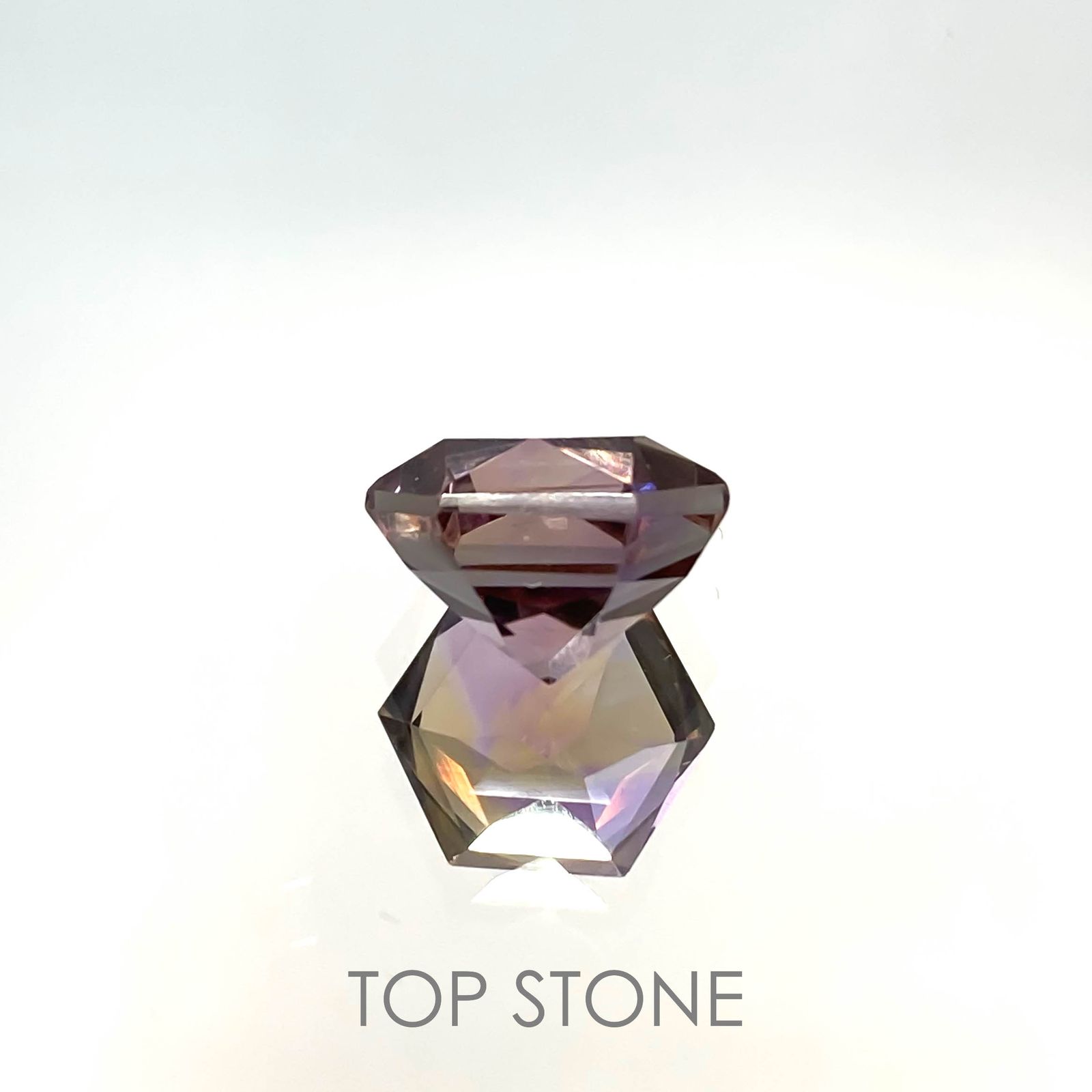 ◇ヘキサゴンカット◇アメトリン ブラジル産 6.41ct[221018593]11x11.3mm前後