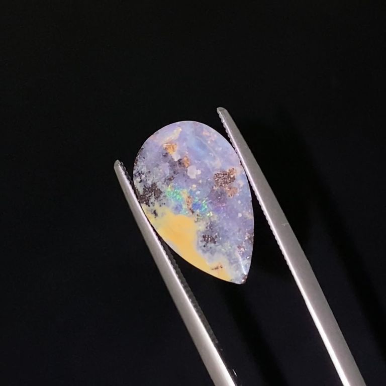 ボルダーオパール 原石磨き オーストラリア産 4.02ct[231225155]16.6 