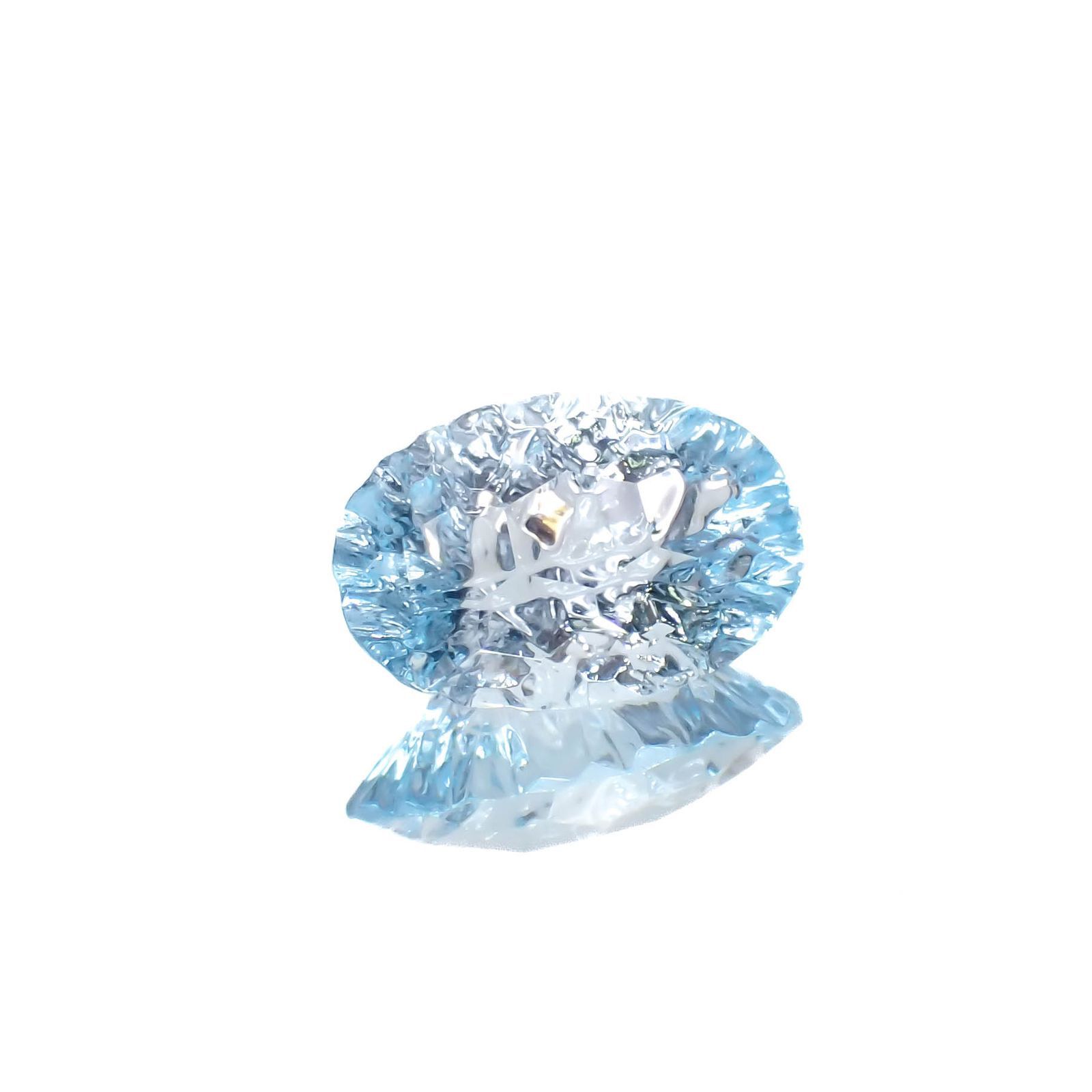 ◇カスタムカット◇ブルートパーズ ブラジル産 3.65ct[221219339]12x8.1mm前後
