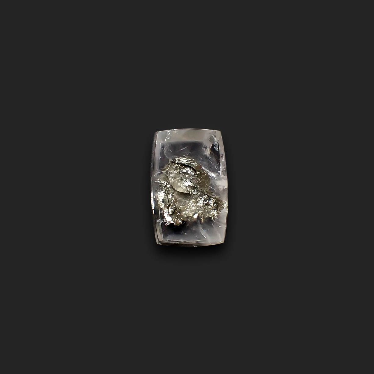パイライトインクォーツ ブラジル産 8.64ct[240225923]16.5x10.6mm前後