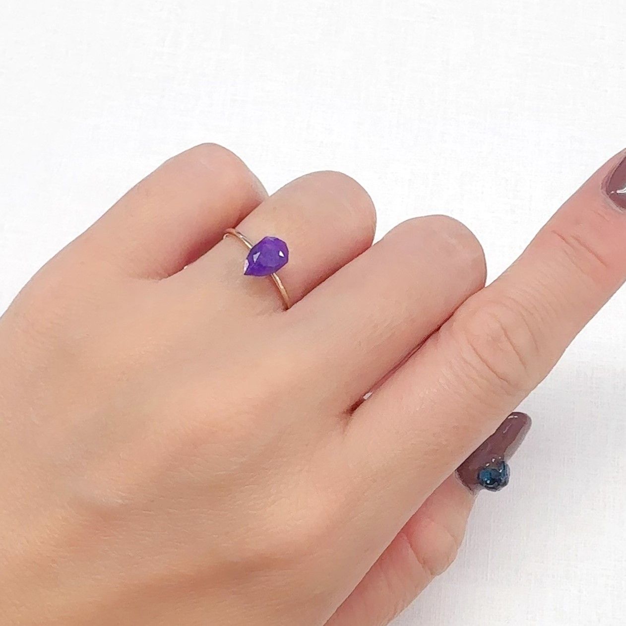 ◇カスタムカット◇スギライト 南アフリカ産 0.85ct[240628374]8x5.2mm前後