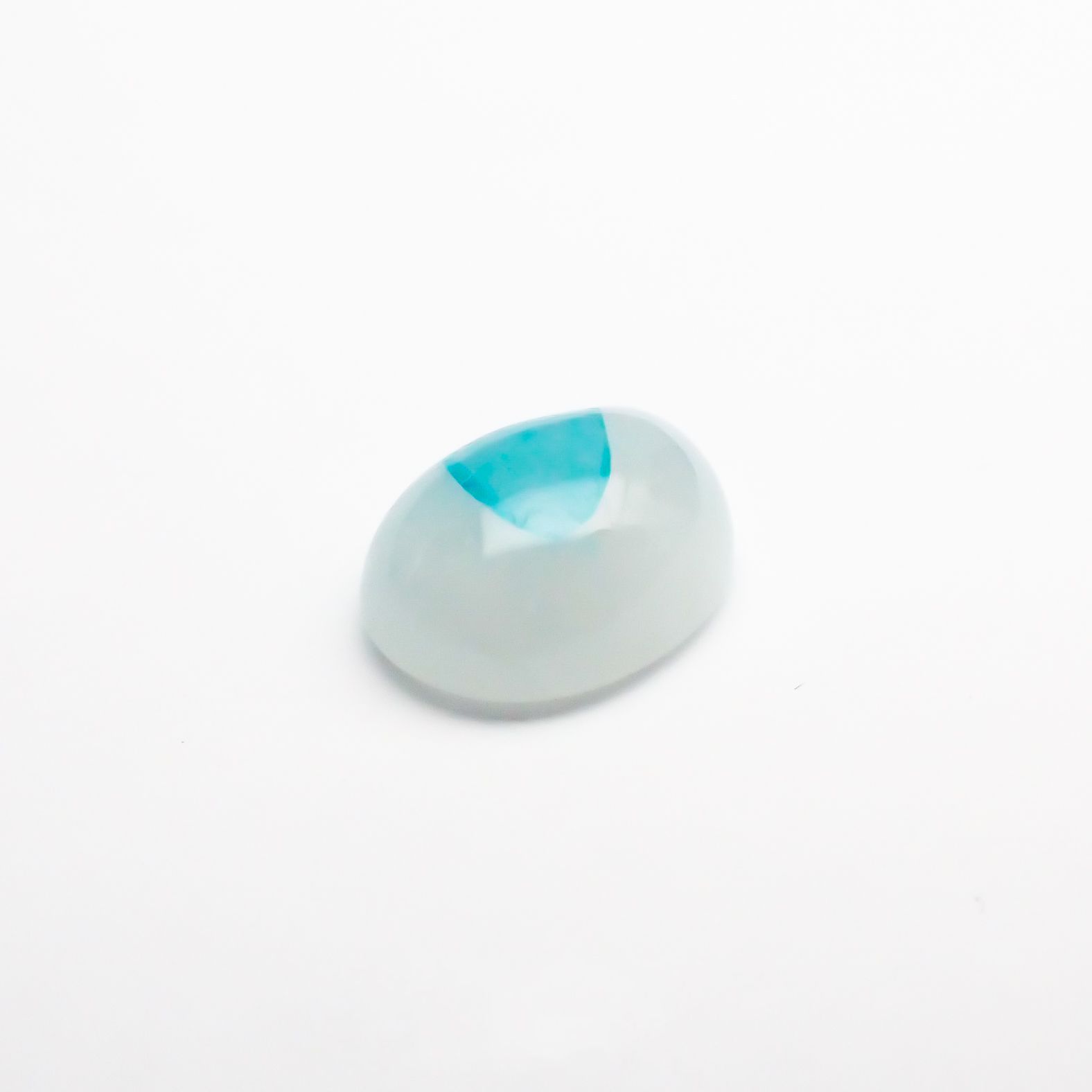 パライバトルマリンインクォーツ(宝石名トルマリンインクォーツ/別名パライバ・トルマリンインクォーツ) ブラジル産 1.999ct ソ付(宝貴協)[210611240]9.0×7.1mm前後