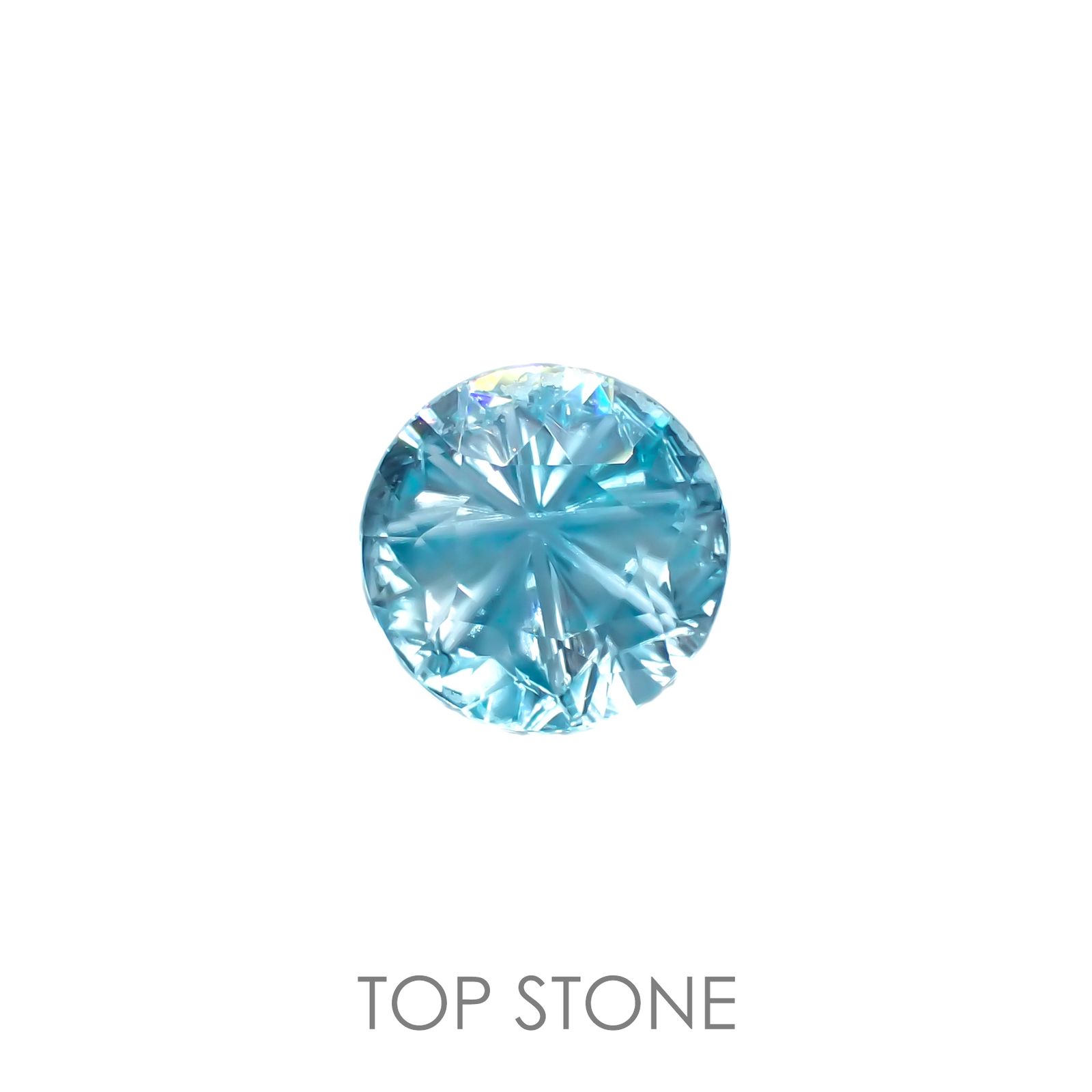 ◇甲州貴石切子Plus Three◇ブルージルコン(宝石名ジルコン) カード付き カンボジア産 1.84ct[210913351]7.1×7.1mm前後