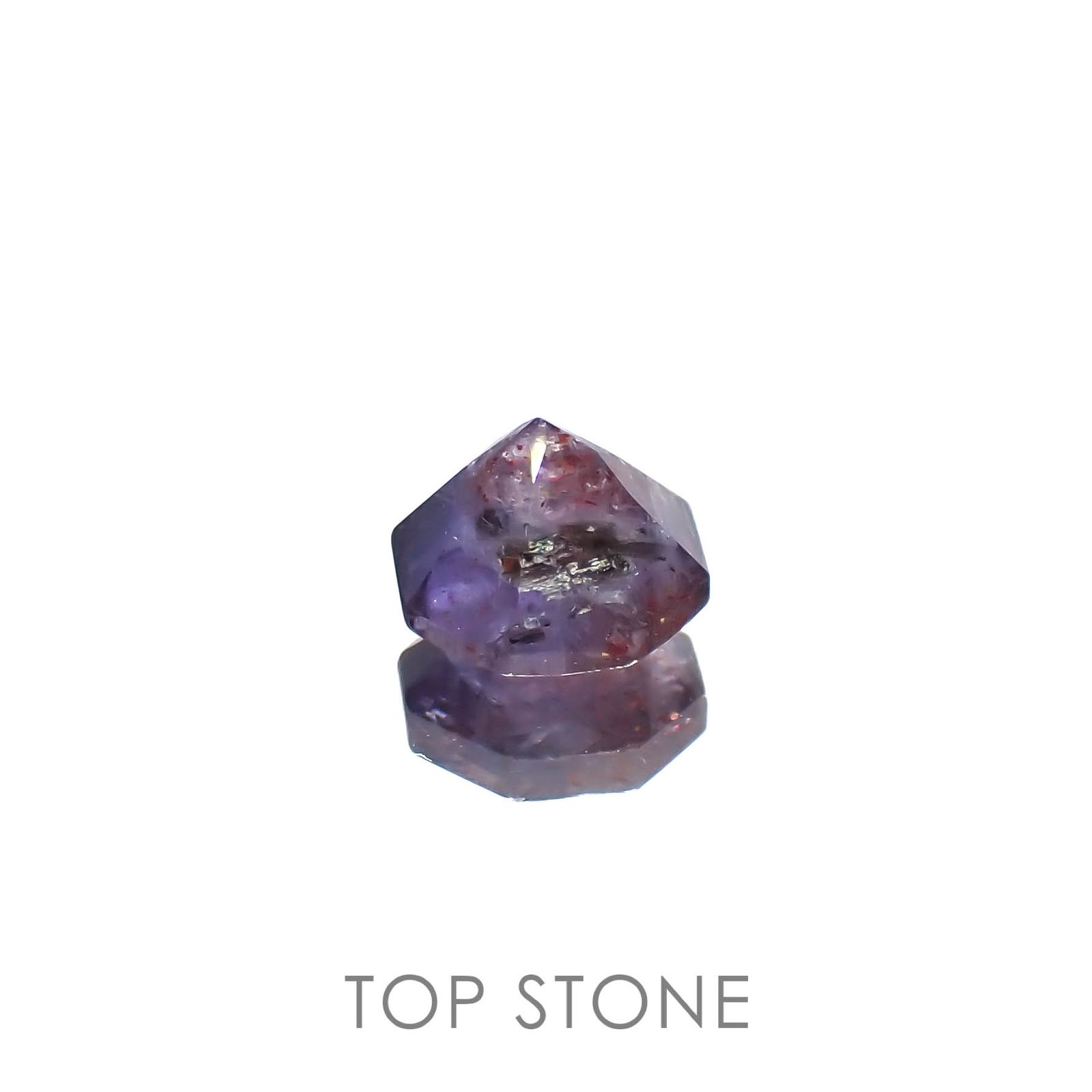 ◇オクタゴンカット◇ブラッドショットアイオライト インド産 0.92ct[230320942]6.1x6mm前後