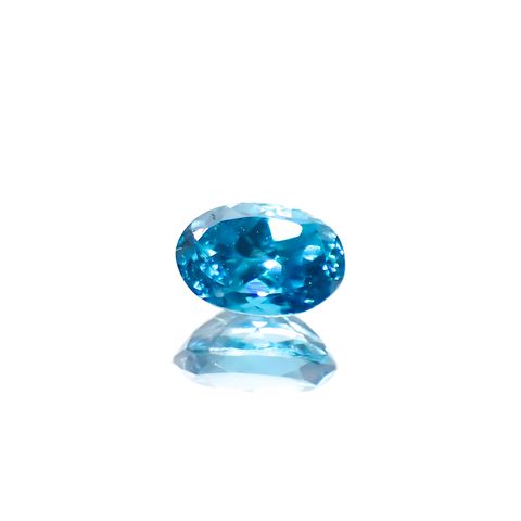 ブルージルコン カンボジア産 0.88ct[240728512]6.2x4.2mm前後