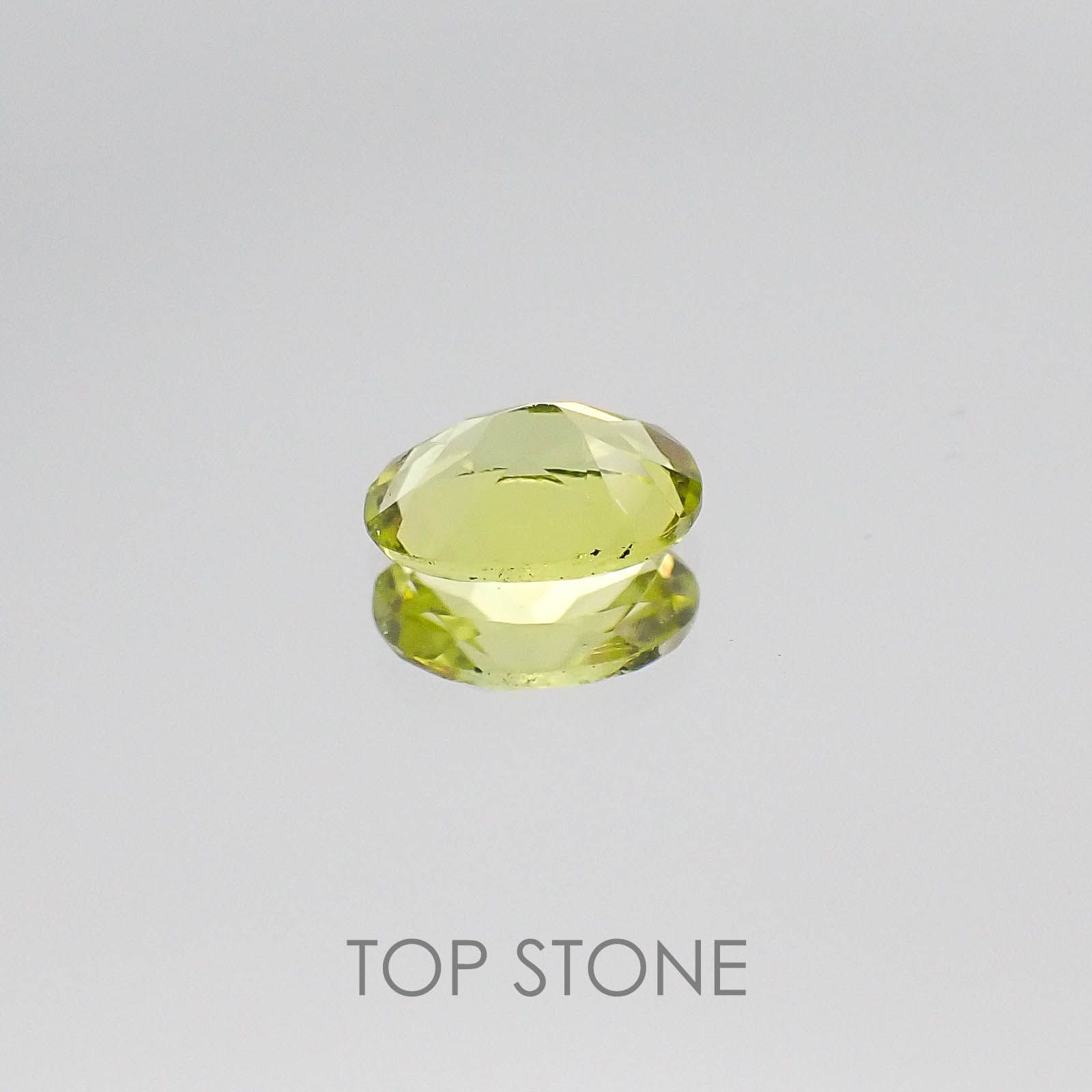 カナリートルマリン(宝石名トルマリン)ナイジェリア産 0.47ct 識別済[220717193]6.1x4.1mm前後