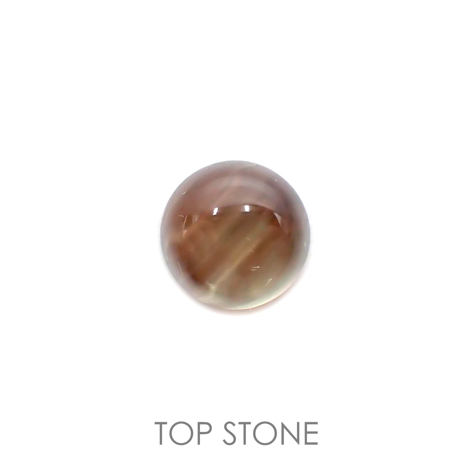 バイカラーアンデシン(宝石名アンデシン/ラブラドライト) チベット産 3.39ct 識別済[211013546]9.5×9.4mm前後