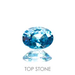 ブルージルコン(宝石名ジルコン) カンボジア産 1.85ct 識別済[20063297]7.9×6mm前後