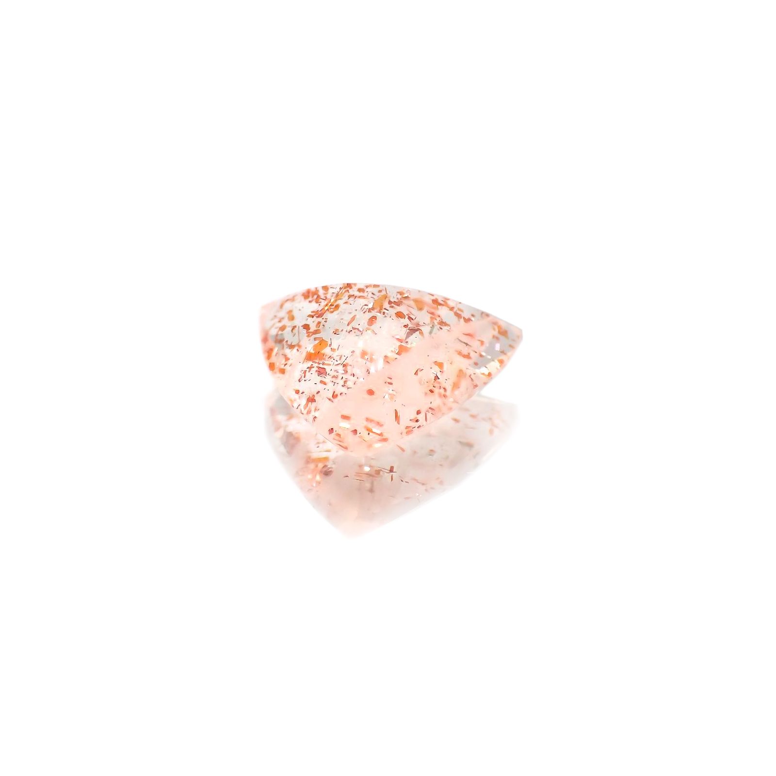 イリュージョンサンストーン(宝石名オリゴクレース)タンザニア産 2.29ct 識別済[250113870]10.1x10.2mm前後