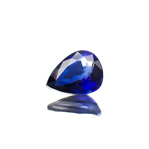 サファイア(宝石名サファイア)スリランカ/マダガスカル産 0.89ct 識別済[220917640]7x5.4mm前後