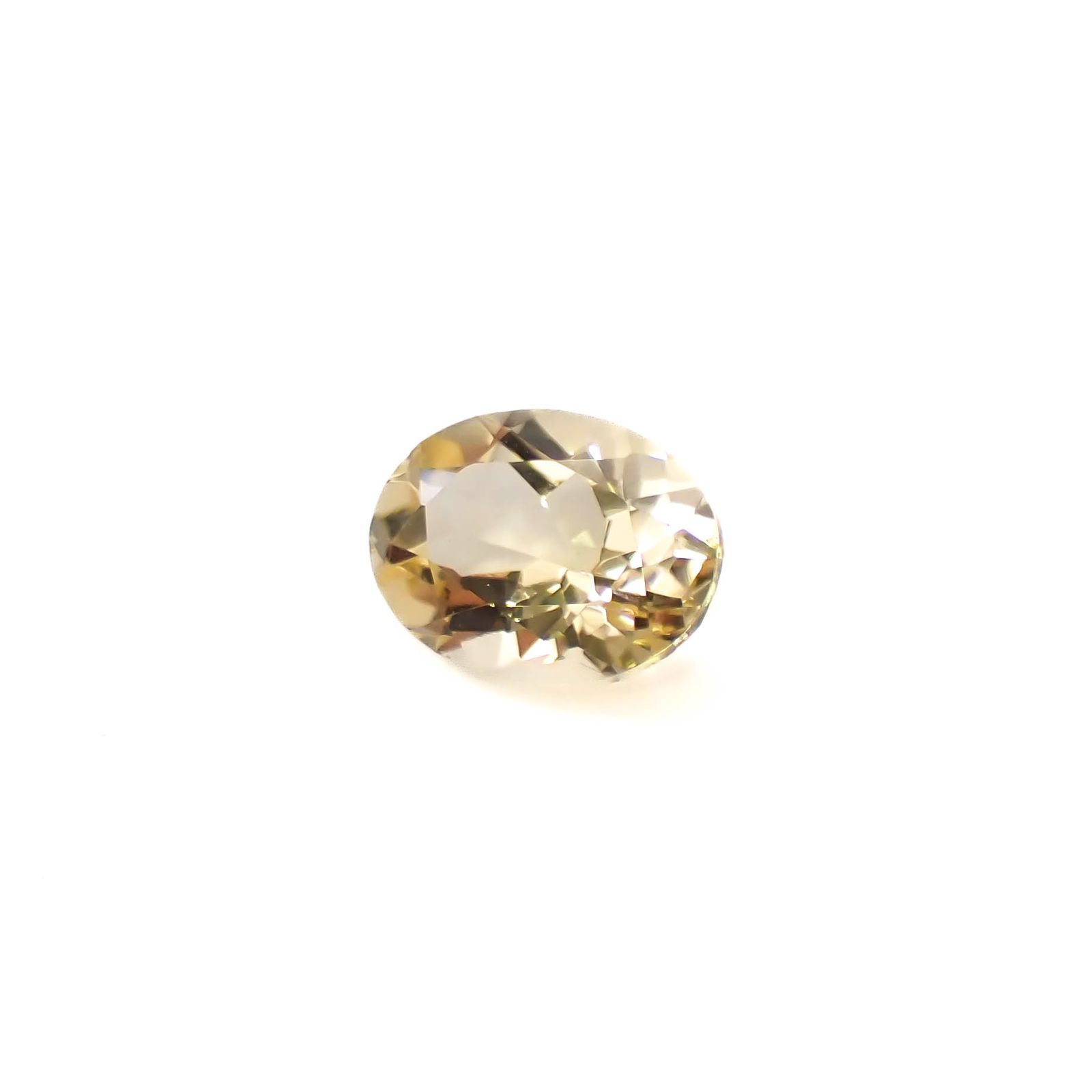イエローベリル(宝石名イエロー・ベリル)ブラジル産 1.23ct 識別済[250329990]8.1x6.2mm前後